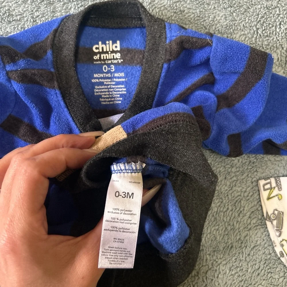BABY BOY CLOTHES LOT - 3 PIECES | SIZE 0-3 MONTHS | CARTER'S, TCP